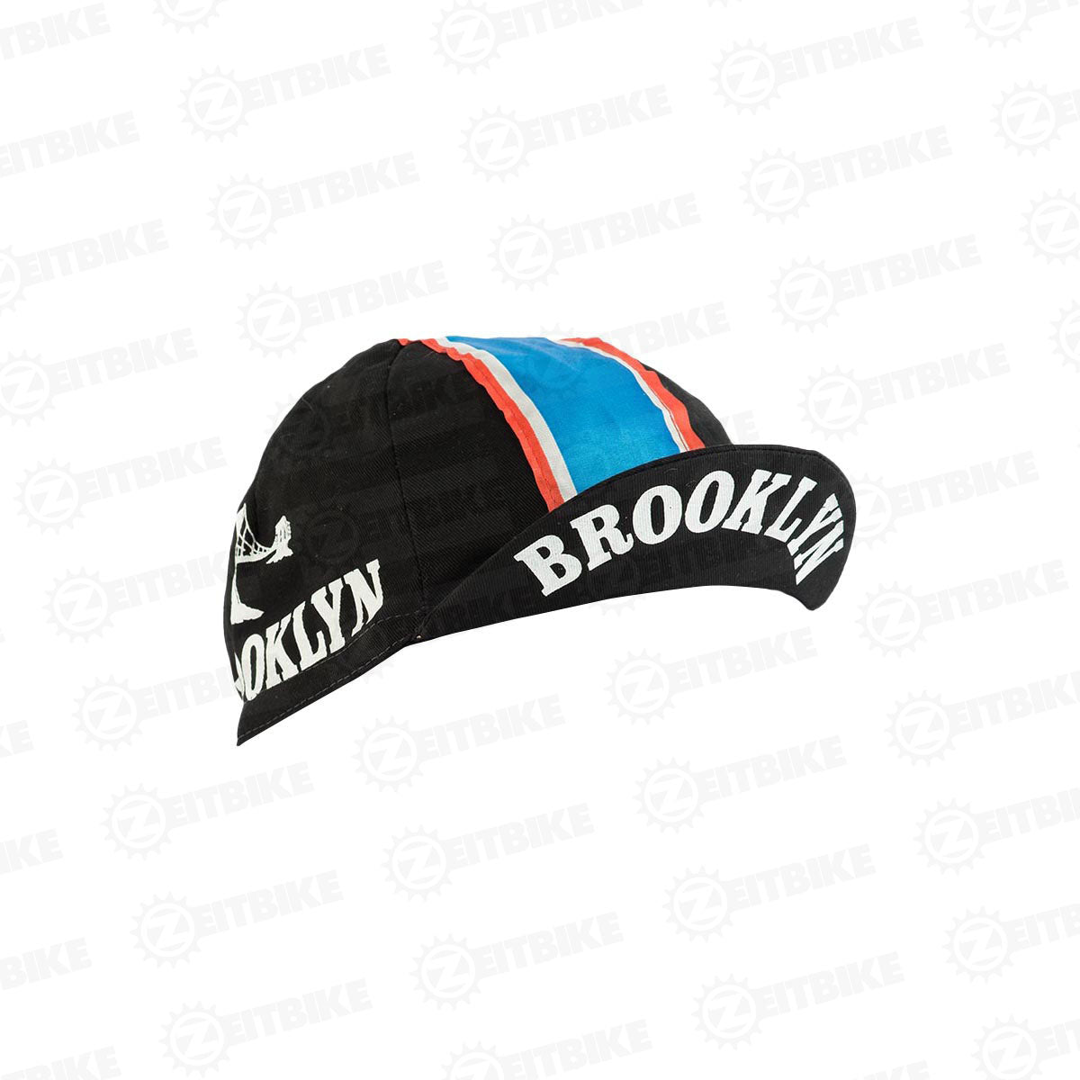 ZEITBIKE - Vintage Cycling Cap - Brooklyn - Black | | Anti Sweat Caps | for Stand Alone or Under Helmet | Team Jersey Cap Outdoor Cap