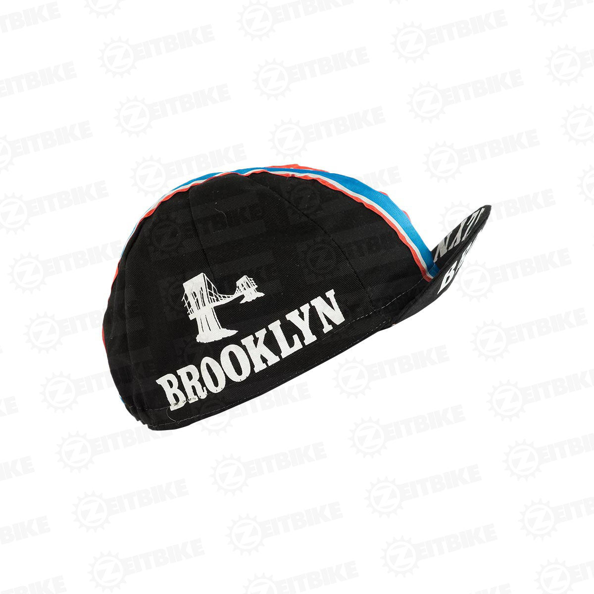 ZEITBIKE - Vintage Cycling Cap - Brooklyn - Black | | Anti Sweat Caps | for Stand Alone or Under Helmet | Team Jersey Cap Outdoor Cap