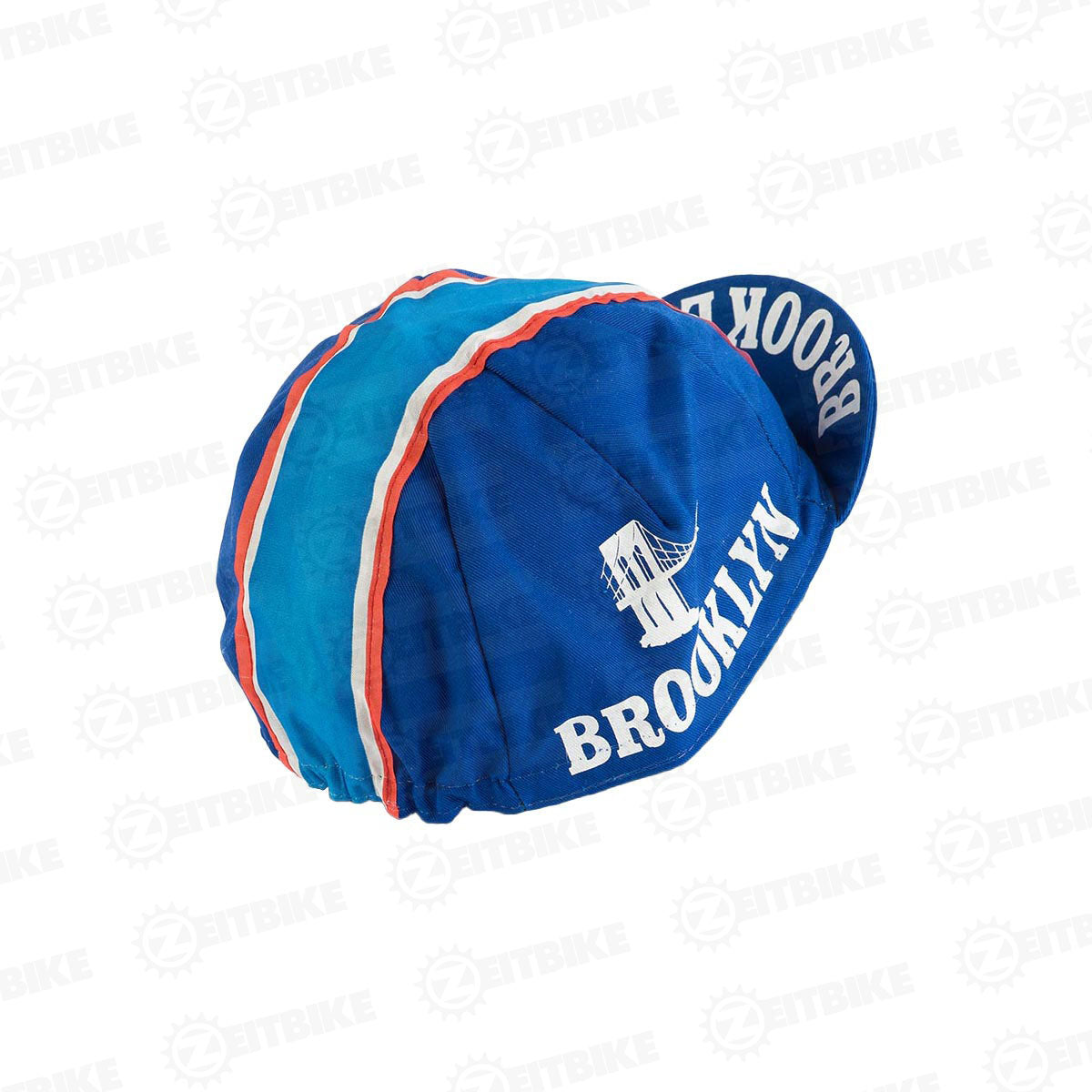 ZEITBIKE - Vintage Cycling Cap - Brooklyn - Blue | | Anti Sweat Caps | for Stand Alone or Under Helmet | Team Jersey Cap Outdoor Cap