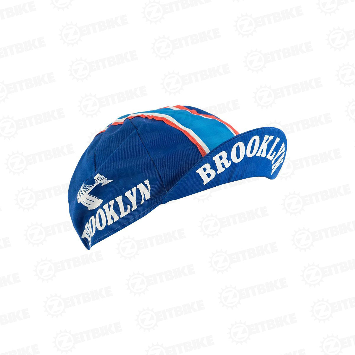 ZEITBIKE - Vintage Cycling Cap - Brooklyn - Blue | | Anti Sweat Caps | for Stand Alone or Under Helmet | Team Jersey Cap Outdoor Cap