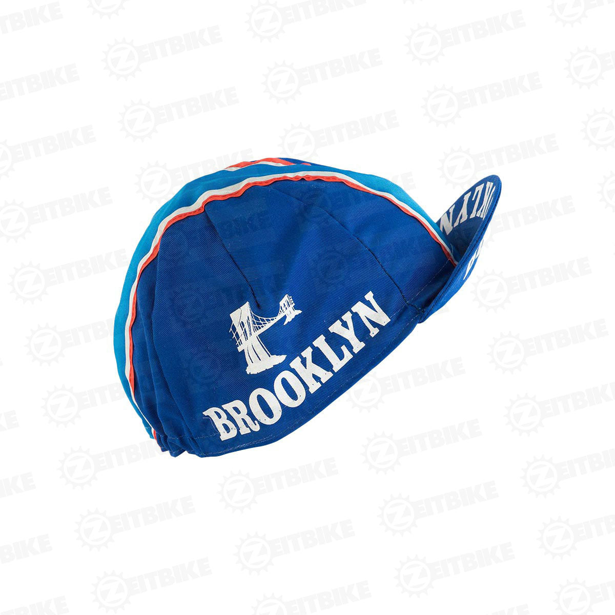 ZEITBIKE - Vintage Cycling Cap - Brooklyn - Blue | | Anti Sweat Caps | for Stand Alone or Under Helmet | Team Jersey Cap Outdoor Cap