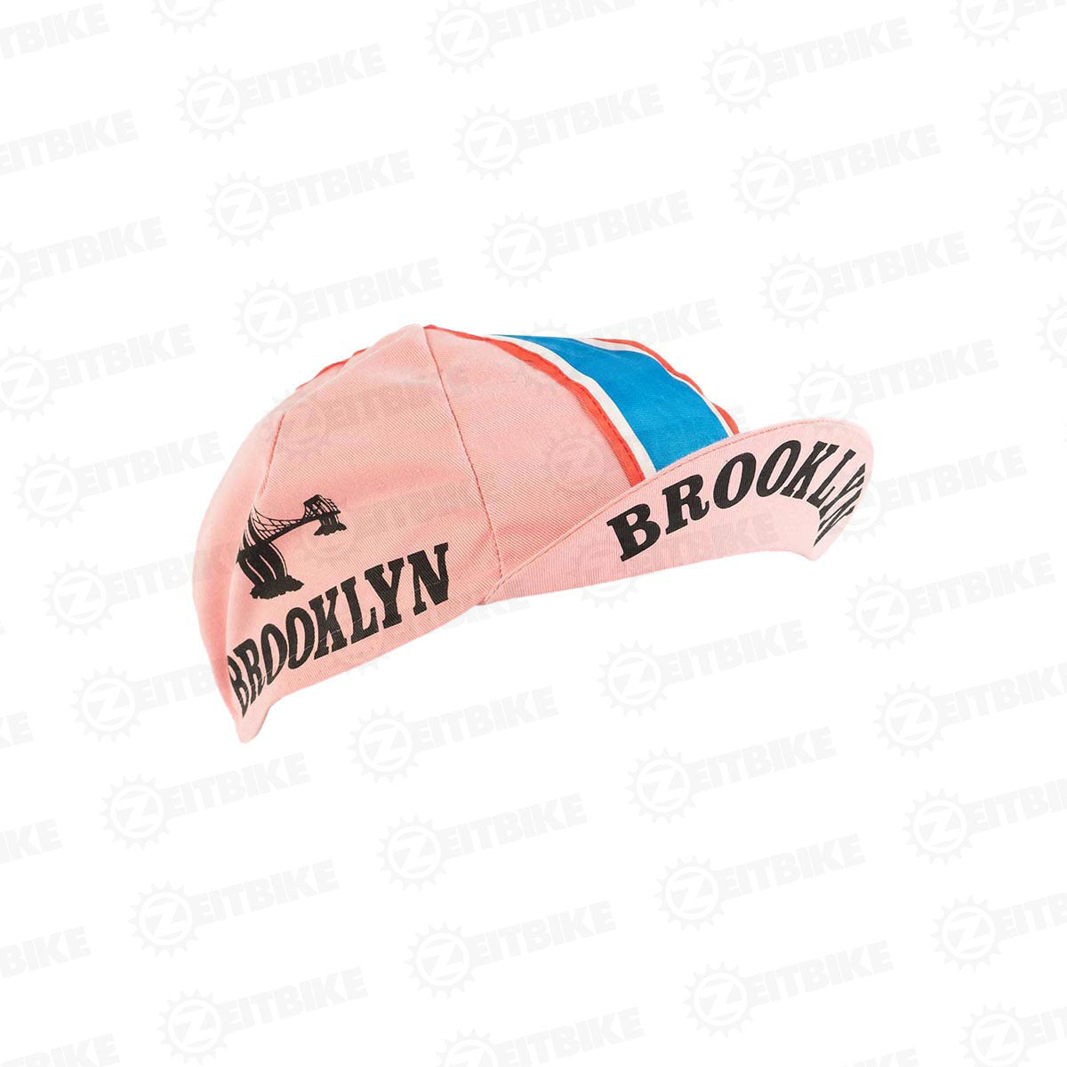 ZEITBIKE - Vintage Cycling Cap - Brooklyn - Pink | | Anti Sweat Caps | for Stand Alone or Under Helmet | Team Jersey Cap Outdoor Cap