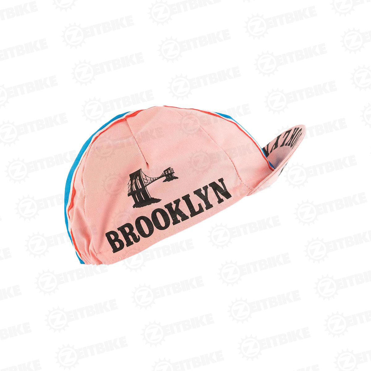 ZEITBIKE - Vintage Cycling Cap - Brooklyn - Pink | | Anti Sweat Caps | for Stand Alone or Under Helmet | Team Jersey Cap Outdoor Cap