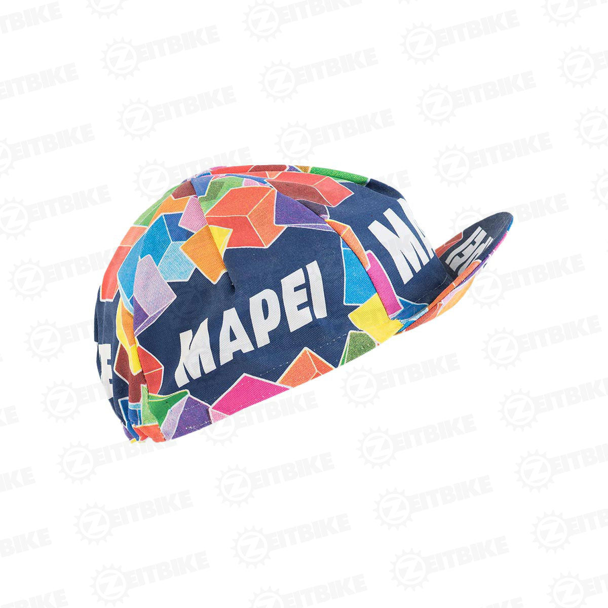 ZEITBIKE - Vintage Cycling Cap - Mapei | Anti Sweat Caps | for Stand Alone or Under Helmet | Team Jersey Cap Outdoor Cap
