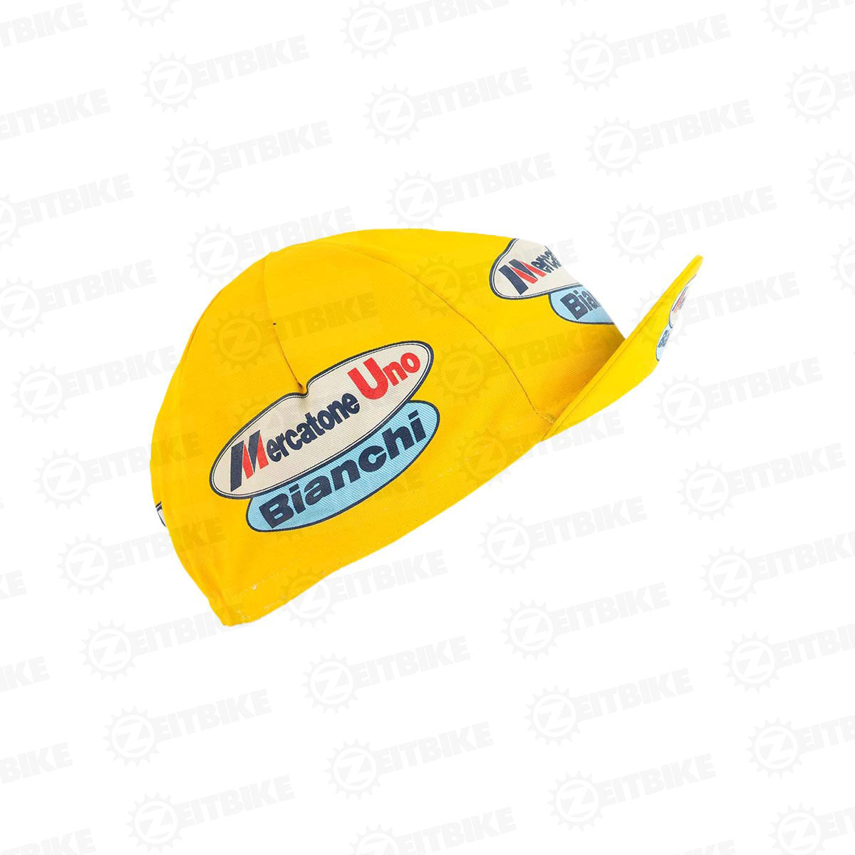 ZEITBIKE - Vintage Cycling Cap - Mercatone | Anti Sweat Caps | for Stand Alone or Under Helmet | Team Jersey Cap Outdoor Cap