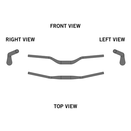 Ergotec Riser Bar 50 (35.0, GW780, GL220, GH50, 12° | Black Sandblasted)