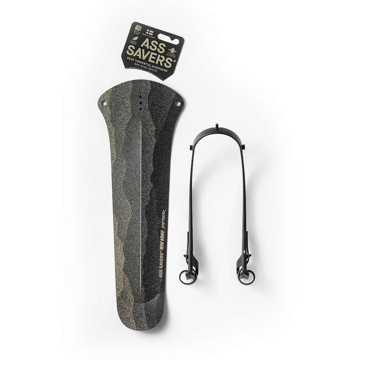 Ass Savers Win Wing 2 Gravel Rear Mudguard w/ Black Wishbone