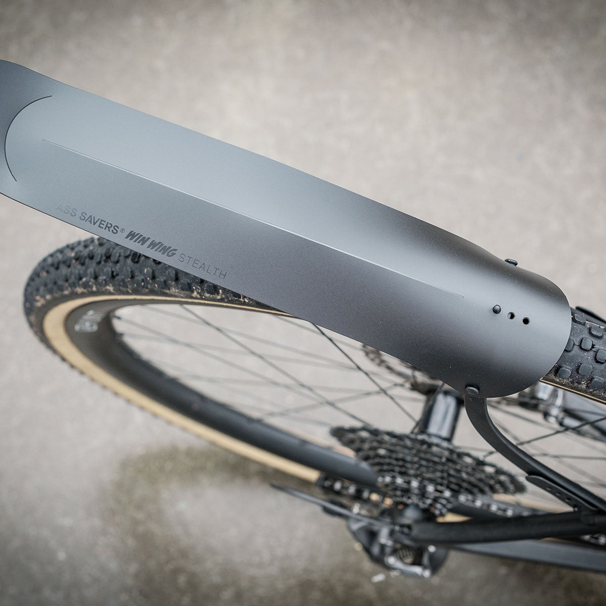 Ass Savers Win Wing 2 Gravel Rear Mudguard w/ Black Wishbone