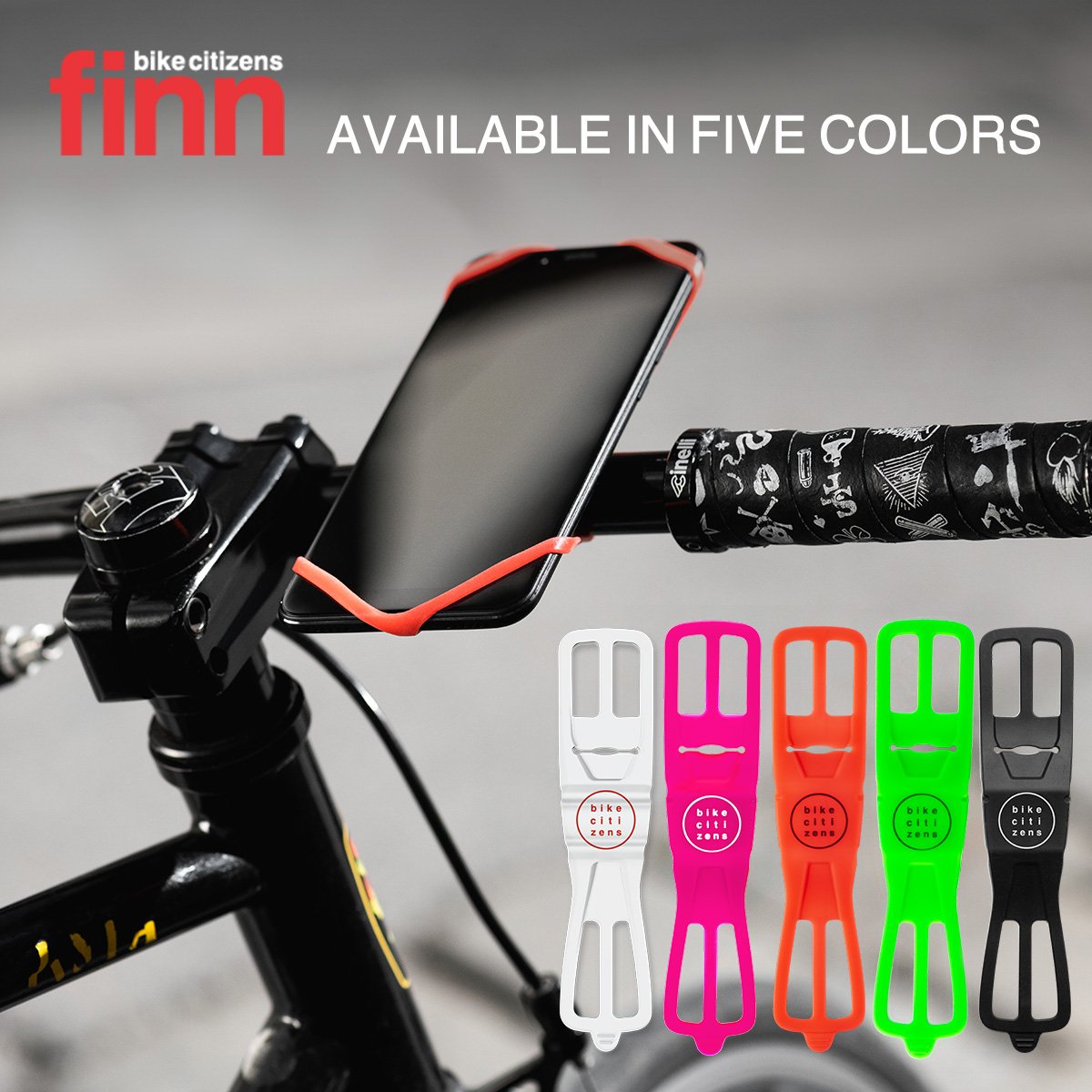 FINN - Universal Bicycle Phone Mount - Assorted Pack (5 Colors)