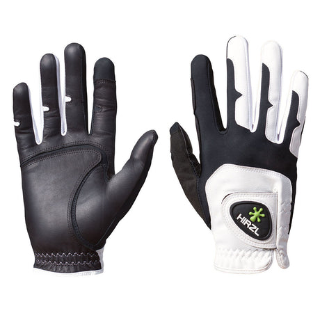 HIRZL Grippp Fit - Golf Gloves - White / Black (Buy 2, Get 10% off)