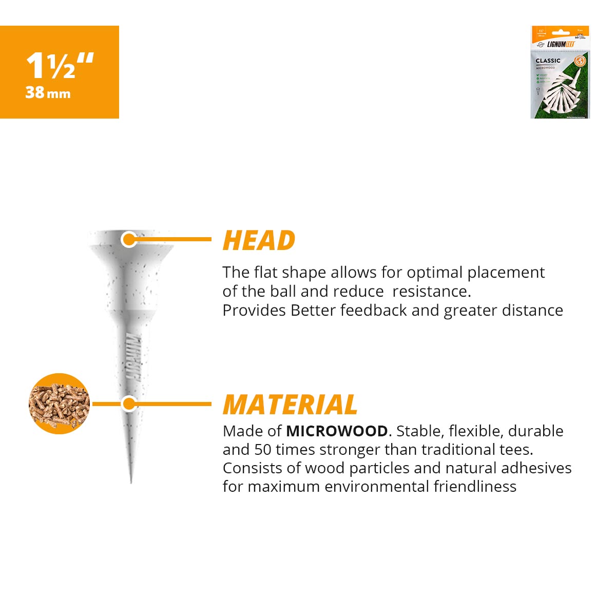 Lignum Tee - Classic Golf Tees
