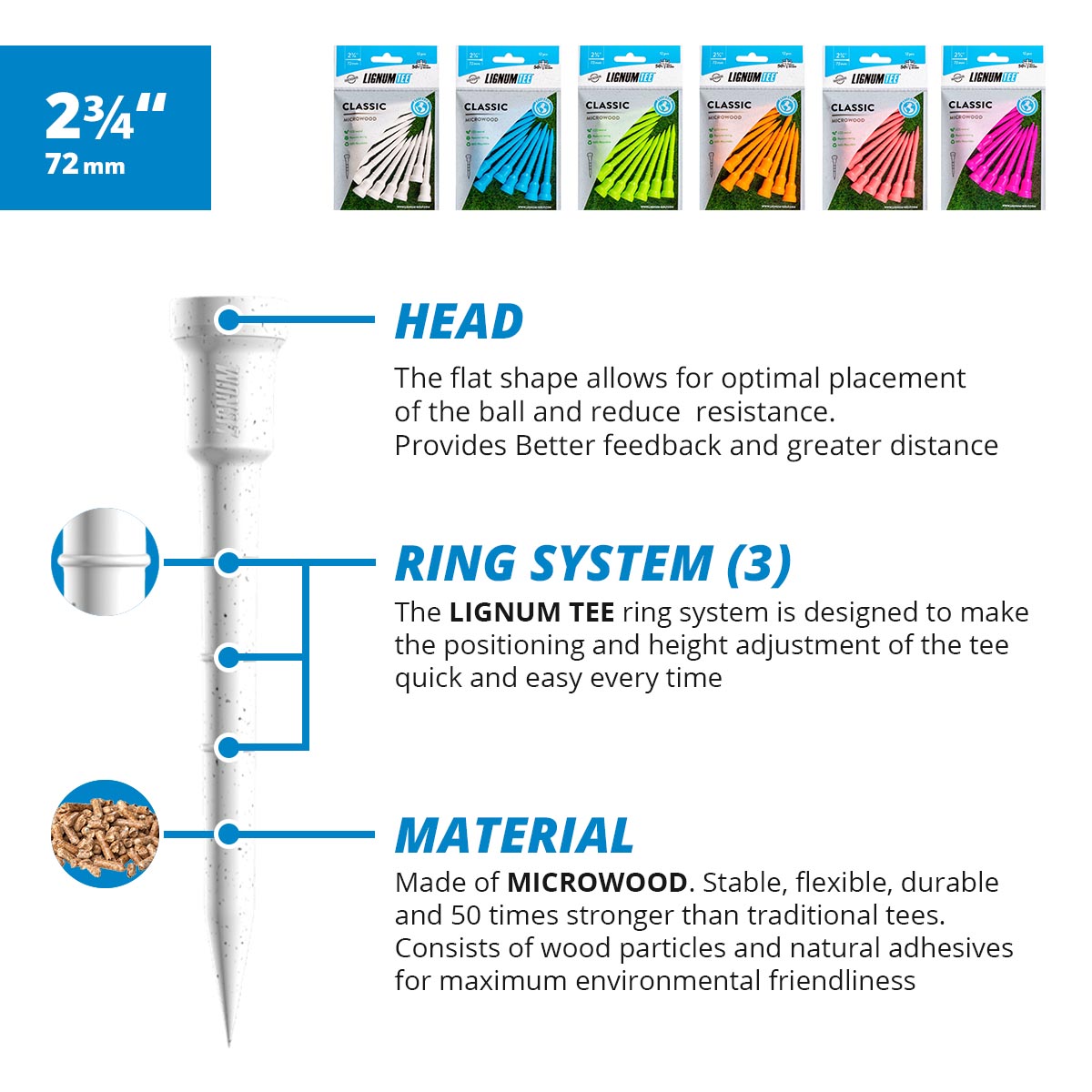 Lignum Tee - Classic Golf Tees