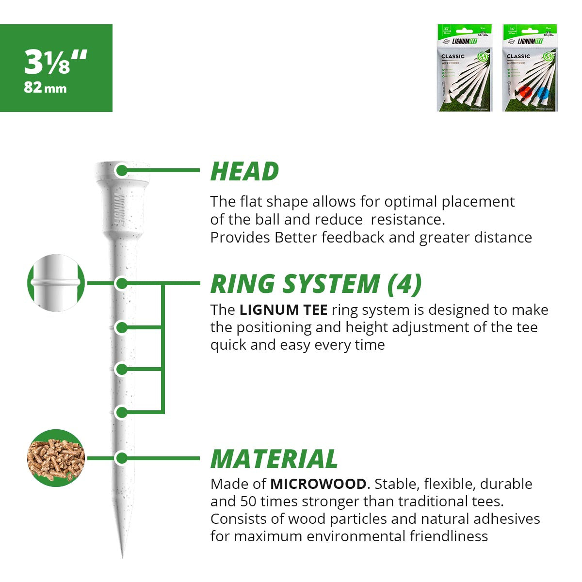 Lignum Tee - Classic Golf Tees