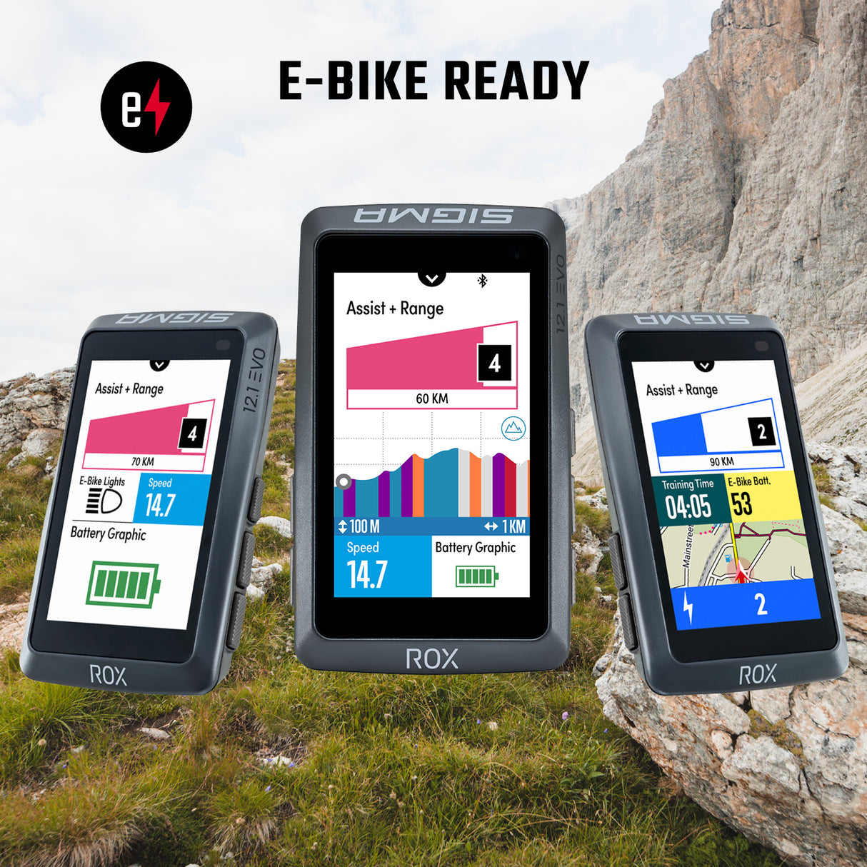 SIGMA GPS Bike Computer - ROX 12.1 EVO Sensor Set