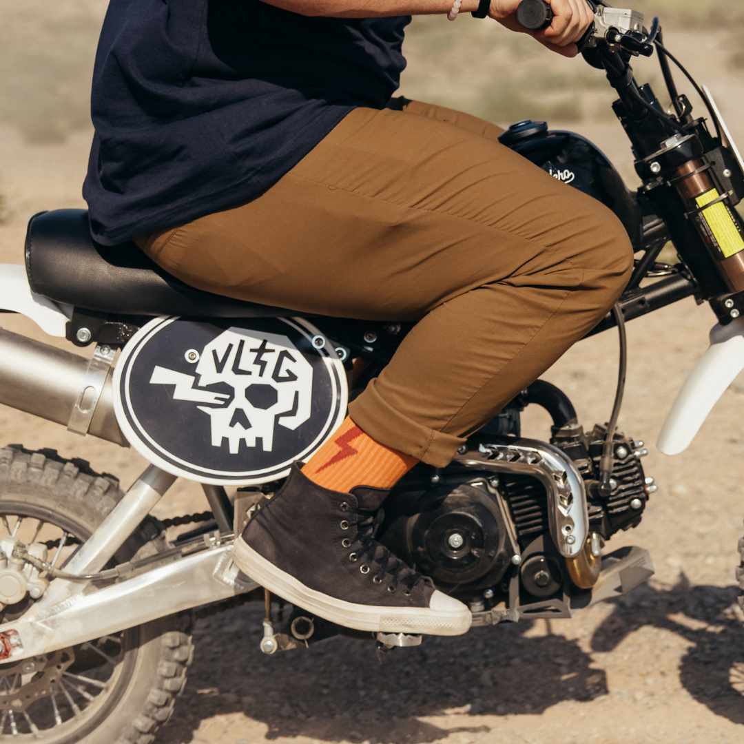 Orange Lucky Cotton Crew Socks