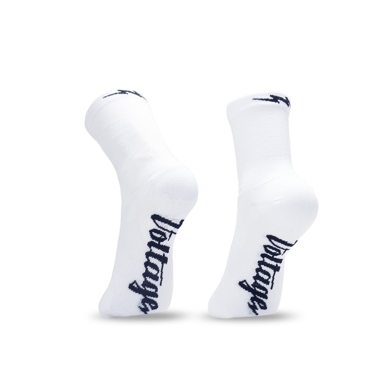 Pure White KOM Mid Cooling Socks