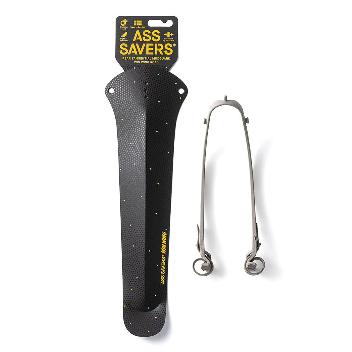 Ass Savers Win Wing Road Rear Mudguard w/ Grey Wishbone