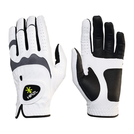 HIRZL Trust Hybrid - Golf Gloves - White / Black (Buy 2, Get 10% off)