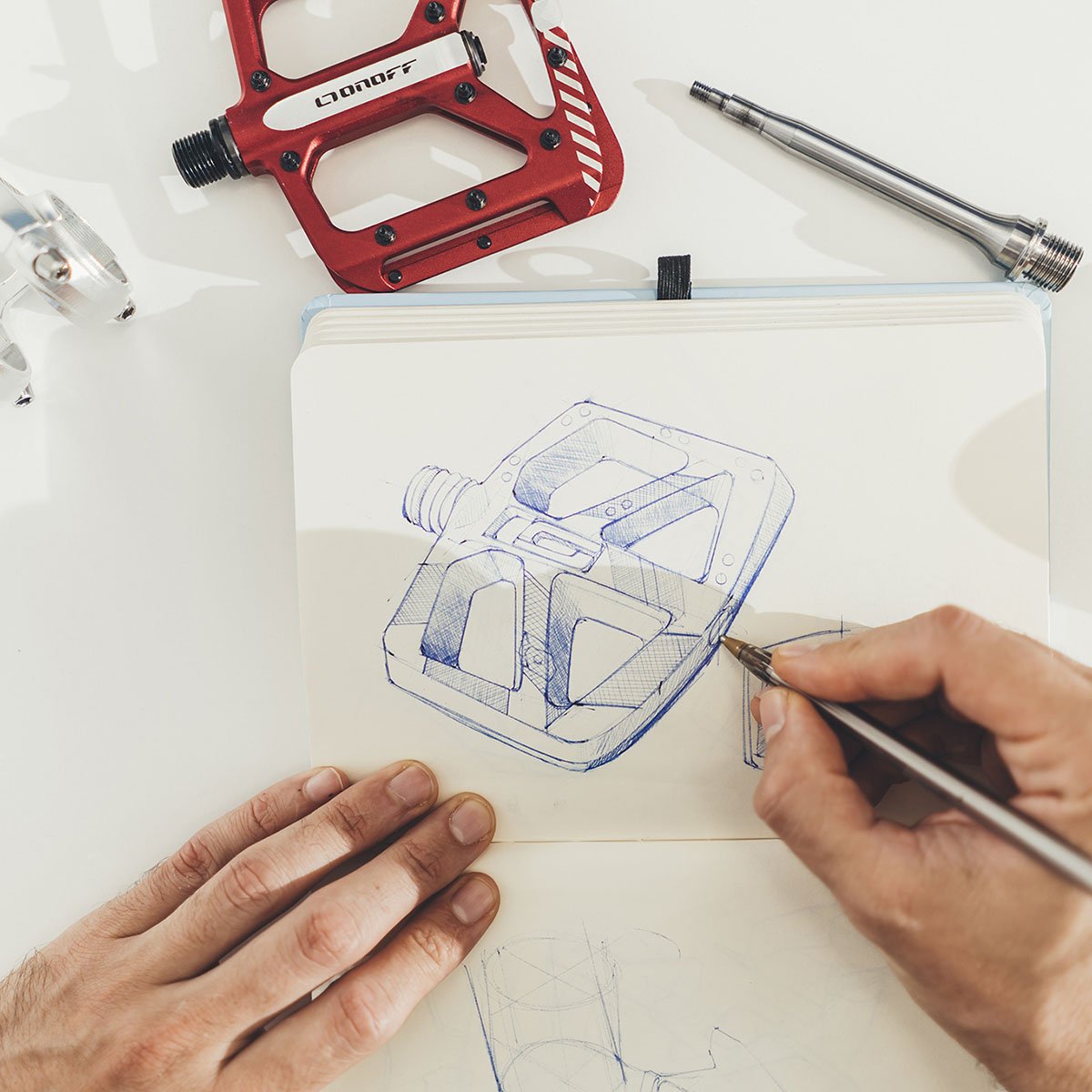 ONOFF RESIN MTB PEDAL (Gray / Black / Red / Green)