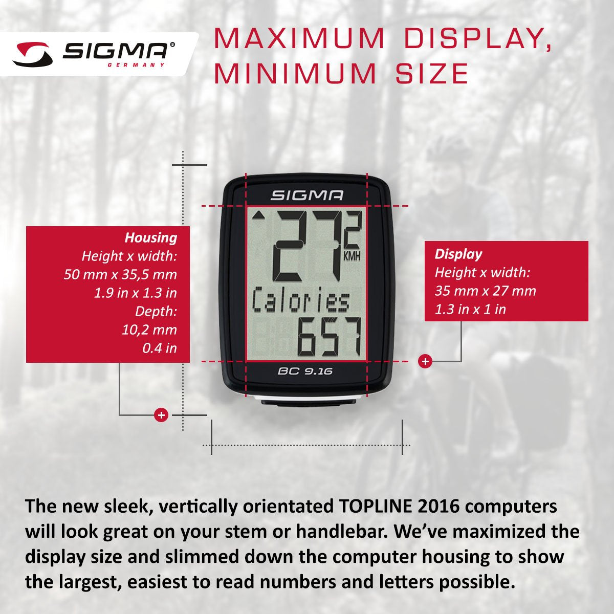 SIGMA Bike Computer - BC 9.16, ATS Analogue Wireless