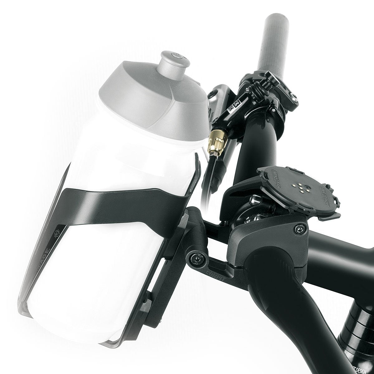 SKS - Bicycle Drinking Bottle Cage - COMPIT Adapter + VeloCage - Black