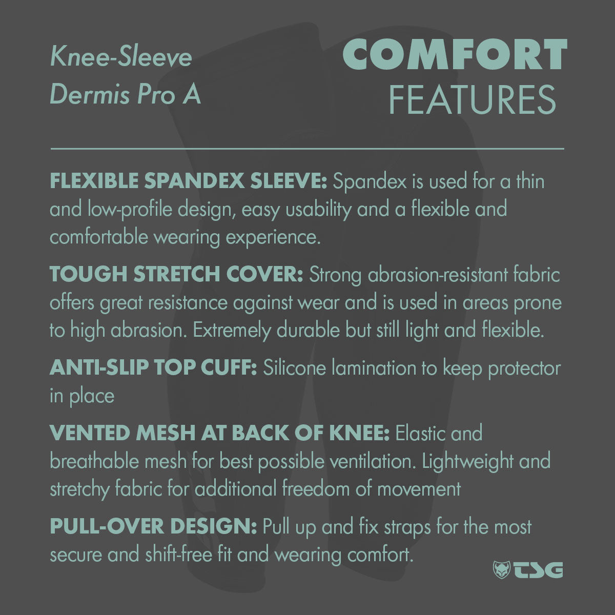 TSG - Knee-Sleeve Dermis Pro A - Black