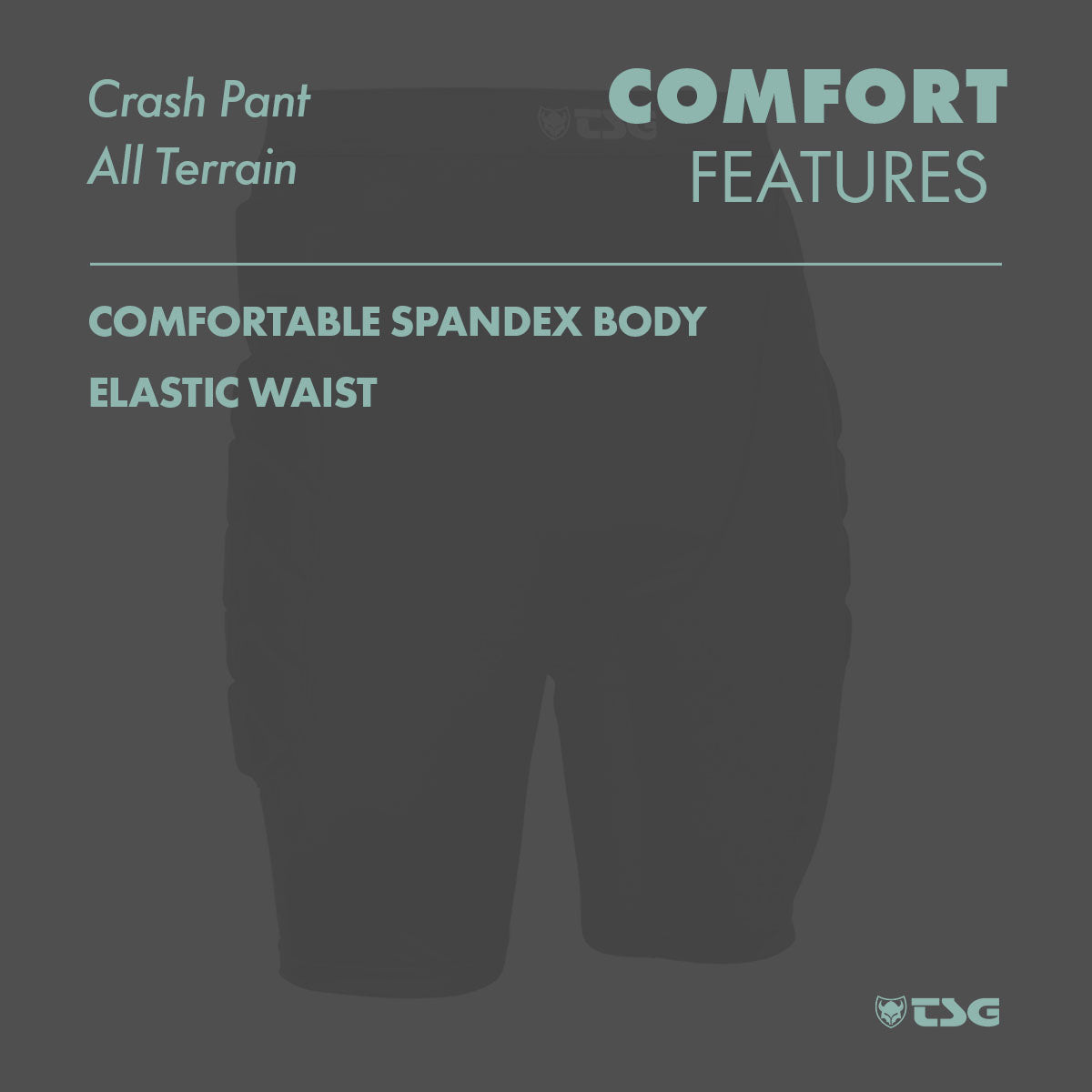 TSG - Protective Shorts - Crash Pant All Terrain - Black