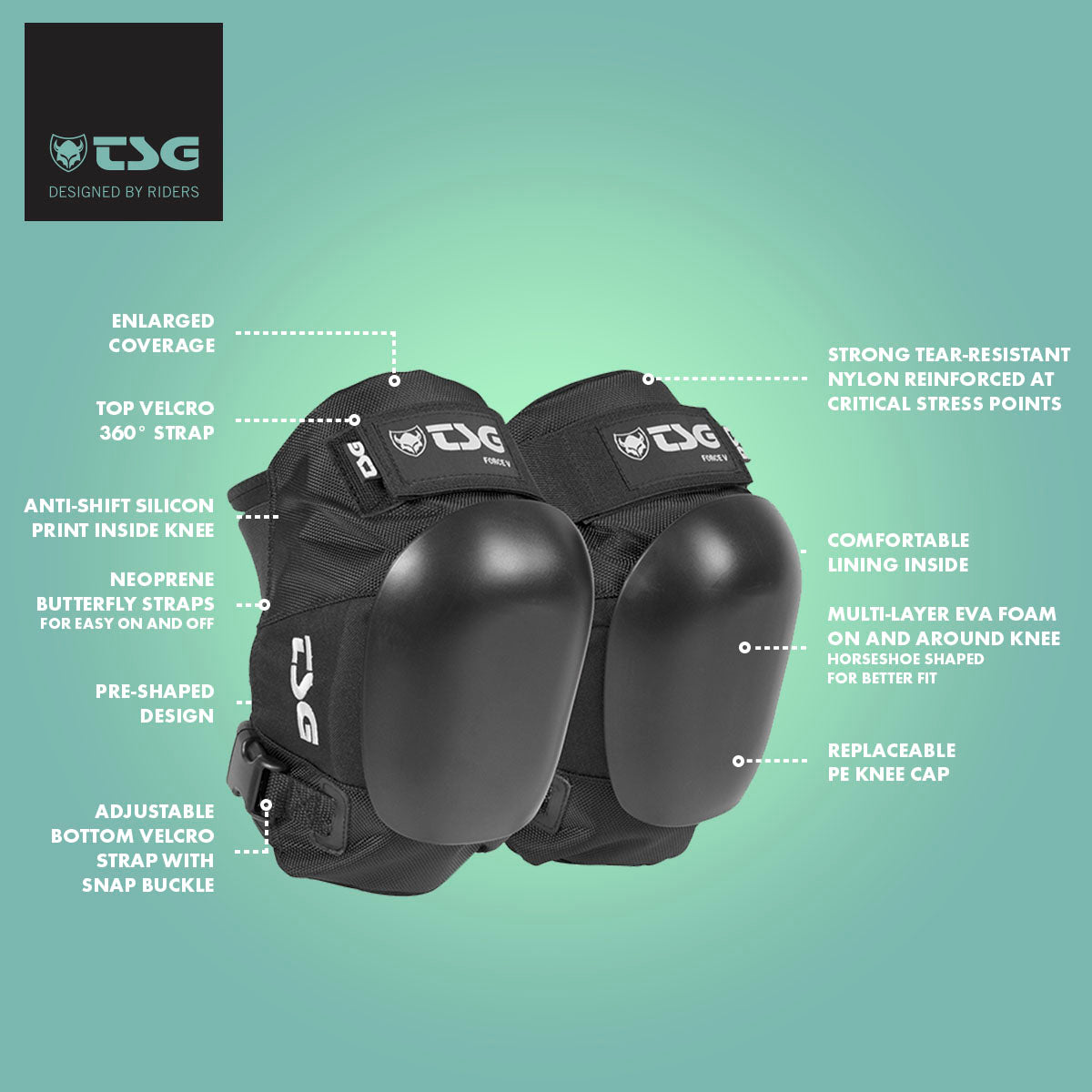 TSG - Kneepad Force V (Skate Knee Pads)