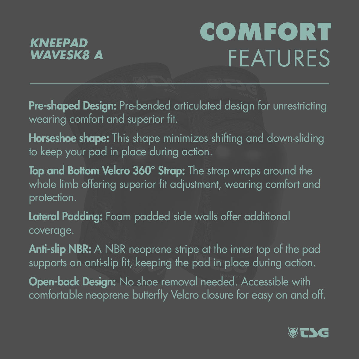 TSG - Kneepad Wavesk8 A - Black