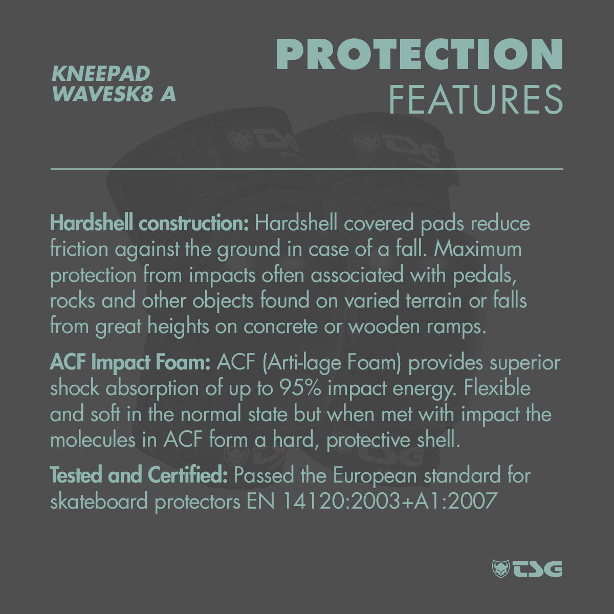 TSG - Kneepad Wavesk8 A - Black
