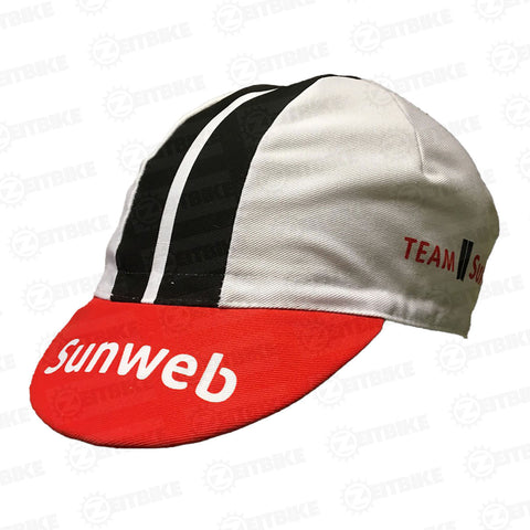 ZEITBIKE - Pro Team Cycling Cap - Giant-Sunweb 2018 |  | Anti Sweat Caps | for Stand Alone or Under Helmet | Team Jersey Cap Outdoor Cap