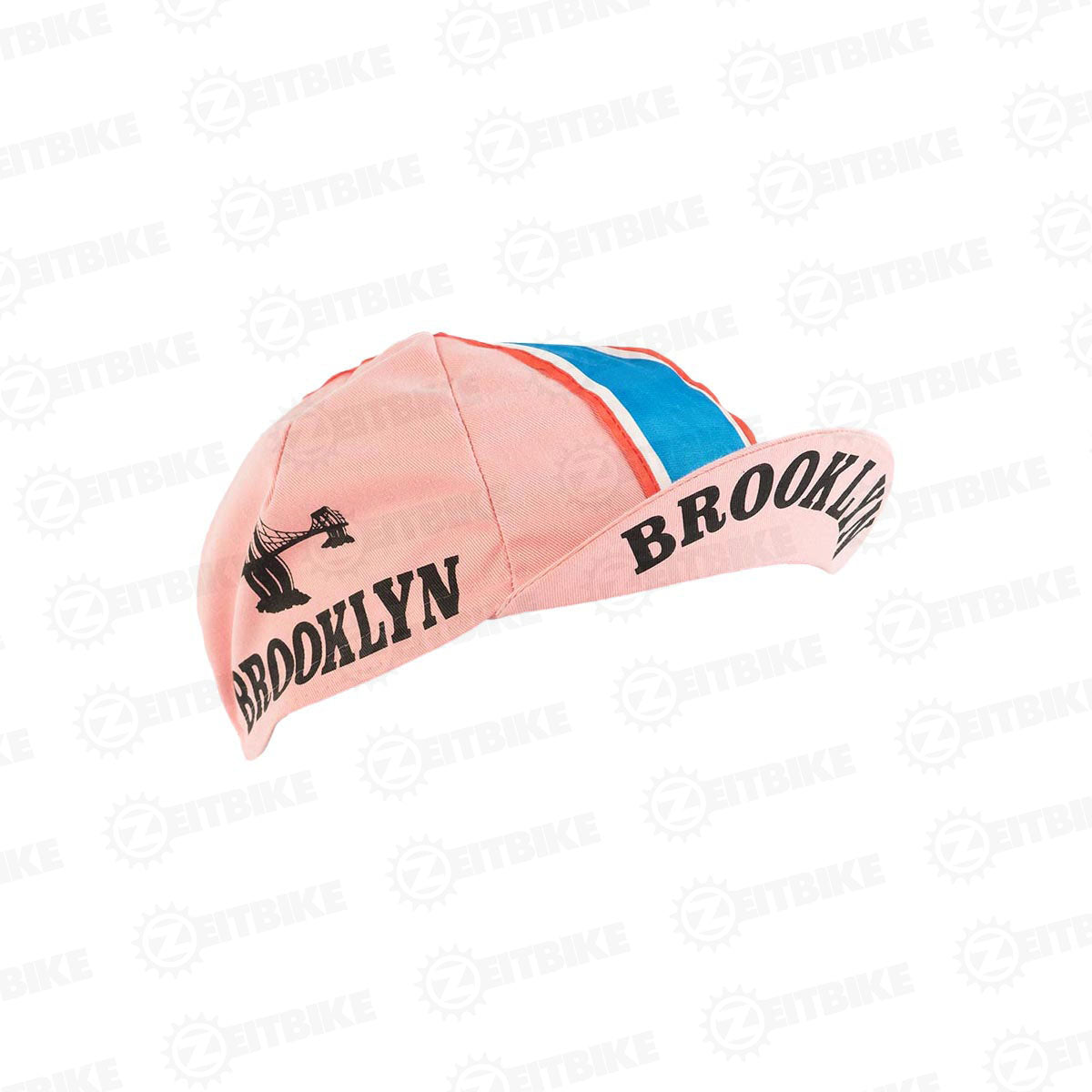 ZEITBIKE - Vintage Cycling Cap - Brooklyn - Pink |  | Anti Sweat Caps | for Stand Alone or Under Helmet | Team Jersey Cap Outdoor Cap