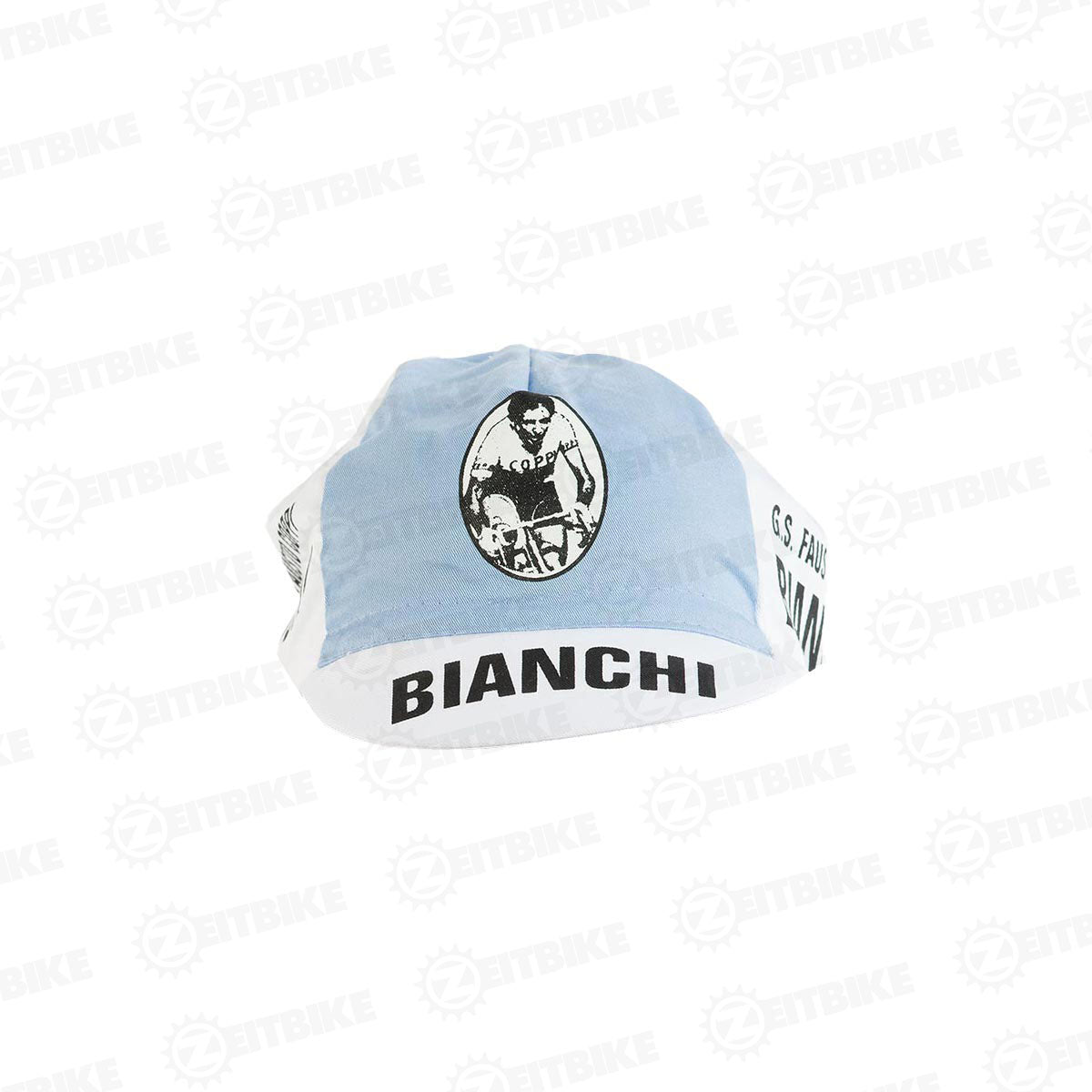 ZEITBIKE - Vintage Cycling Cap - F. Coppi - Bianchi  | Anti Sweat Caps | for Stand Alone or Under Helmet | Team Jersey Cap Outdoor Cap