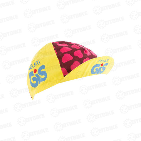 ZEITBIKE - Vintage Cycling Cap - Gis Gelati 2  | Anti Sweat Caps | for Stand Alone or Under Helmet | Team Jersey Cap Outdoor Cap