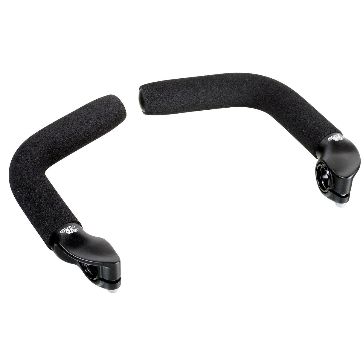 Ergotec Bar Ends EVO Touring (Size L, 15°/360° adjustable | Black Sandblasted/Black)