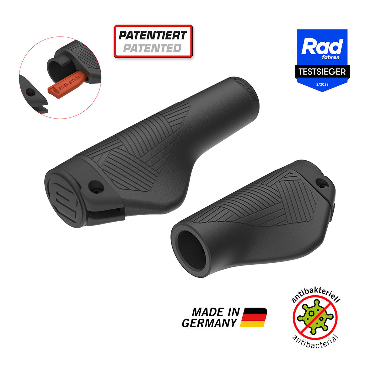 Ergotec Grip Eg-Active Flex (L 135 mm / R 92 mm | Black)