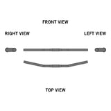 Ergotec Flat-BAR (25.4, GW600, GL190, GH0,12° | Black Sandblasted)