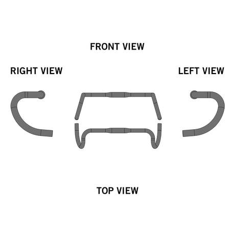 Ergotec Handlebar Randonneur (31.8, GW420mm/490mm, 0, 16° | Black Sandblasted)