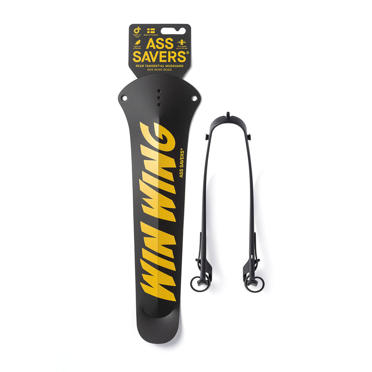 Ass Savers Win Wing 2 Road Rear Mudguard w/ Black Wishbone