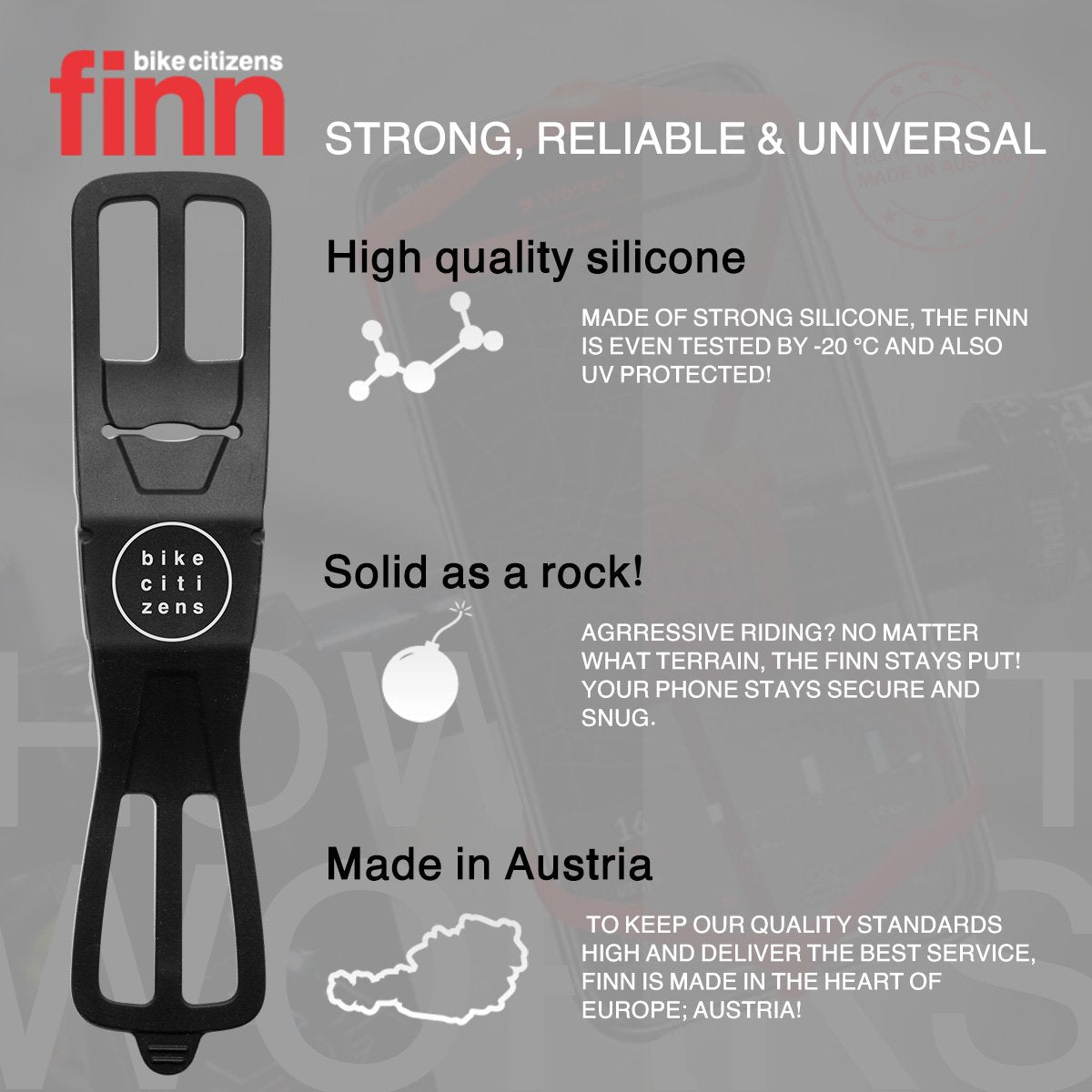 FINN - Universal Bicycle Phone Mount - Assorted Pack (5 Colors)
