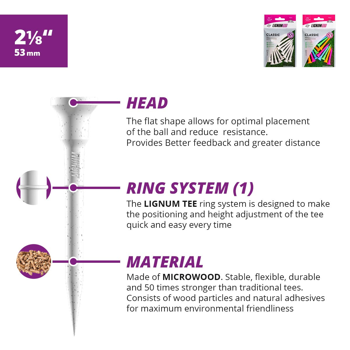 Lignum Tee - Classic Golf Tees