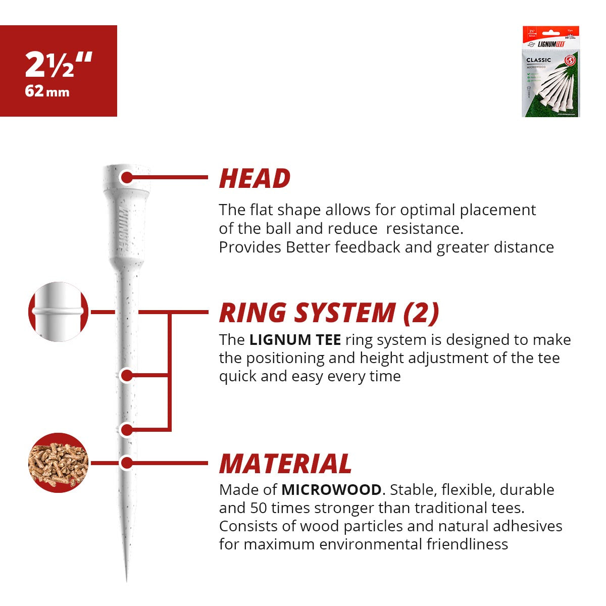 Lignum Tee - Classic Golf Tees