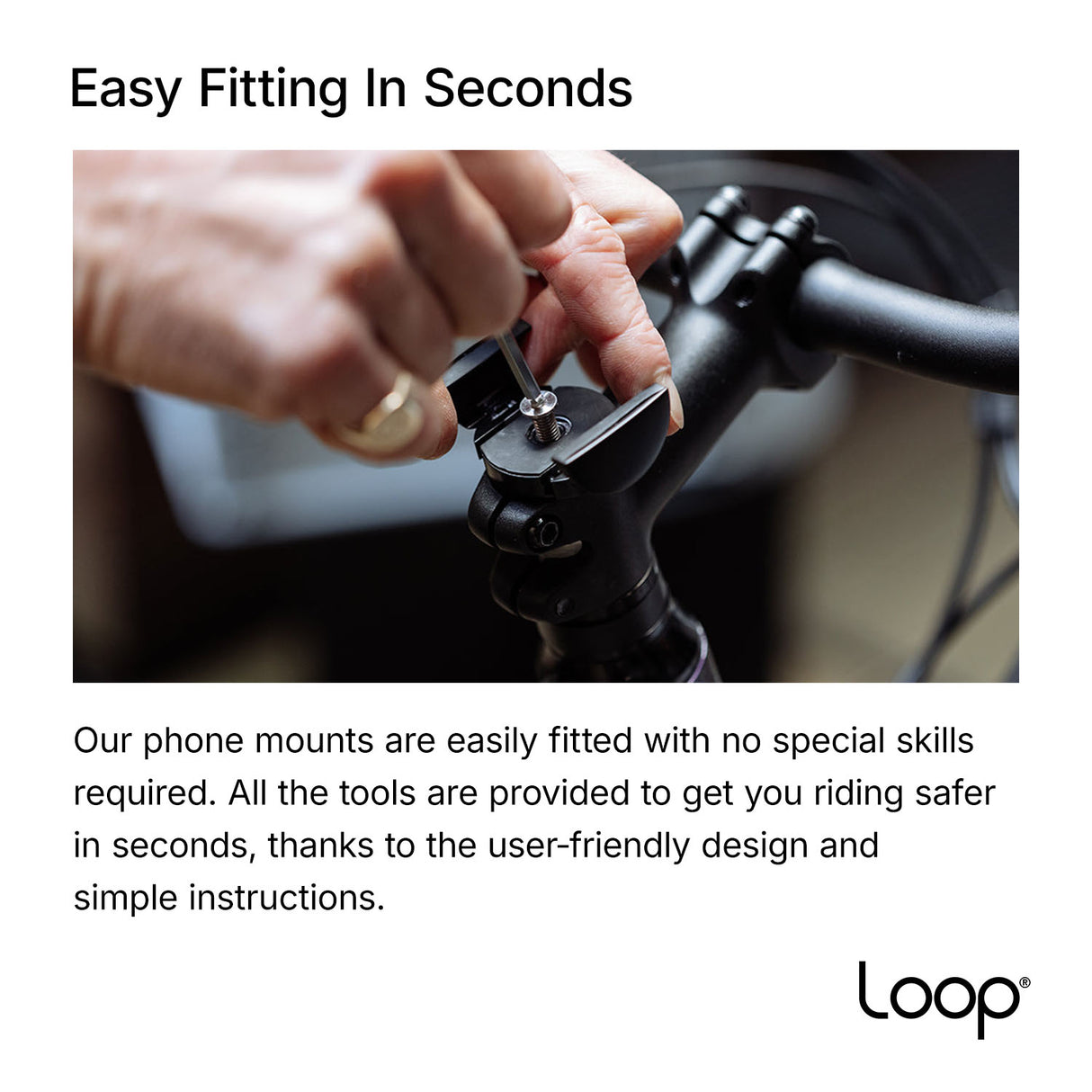 Loop - Micro Mount - Ultra-Compact Stem Cap Phone Mount