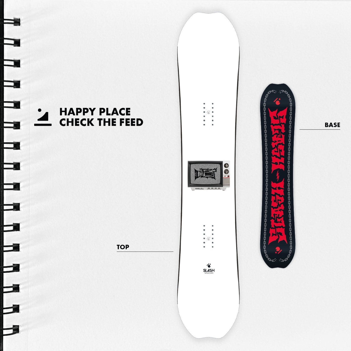 Slash by GiGi -  HAPPY PLACE Hybrid Camber Snowboard - Check the Feed (2026-Special)