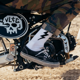 White VOLT Lucky Cotton Crew Socks