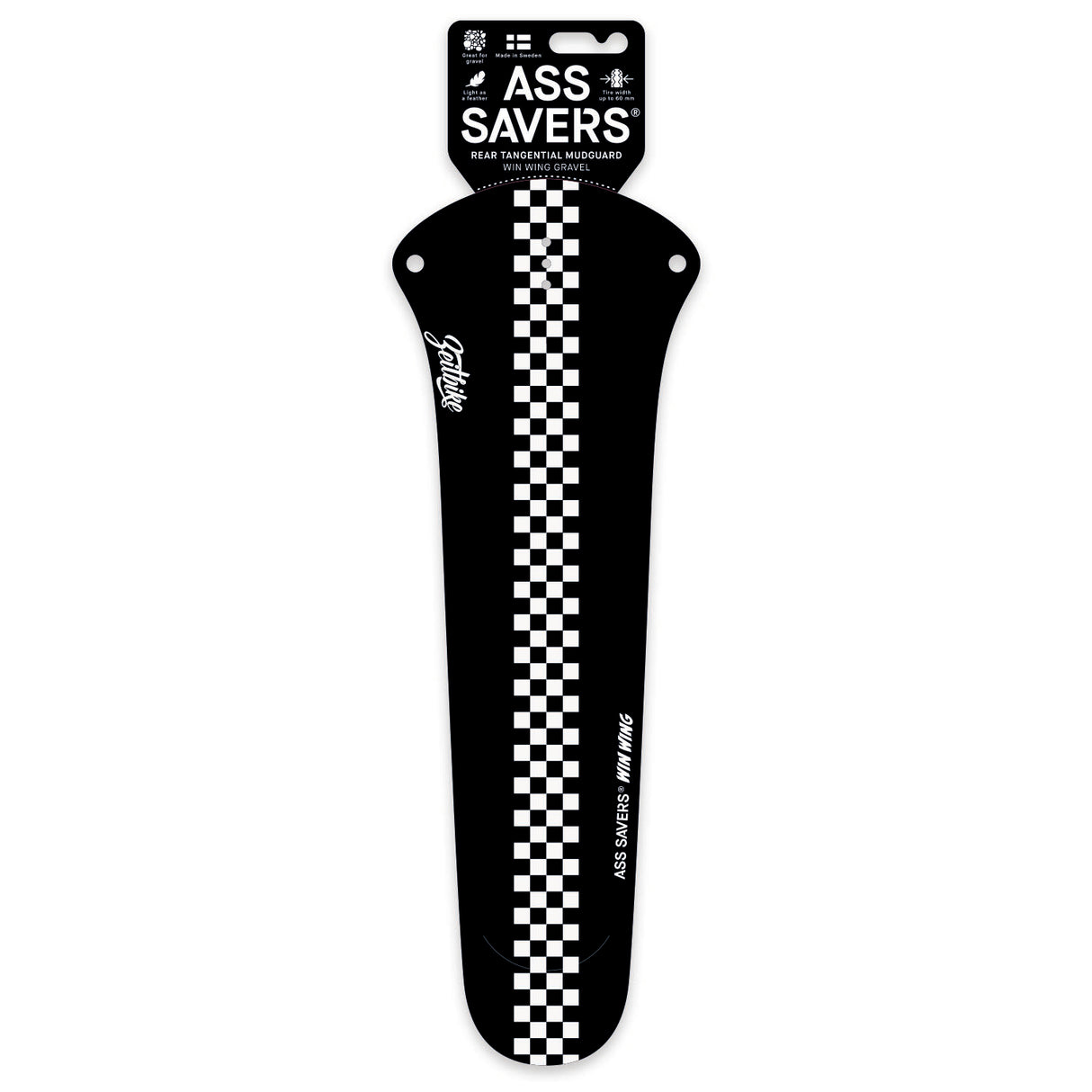 Ass Savers Win Wing 2 Gravel Rear Mudguard w/ Black Wishbone