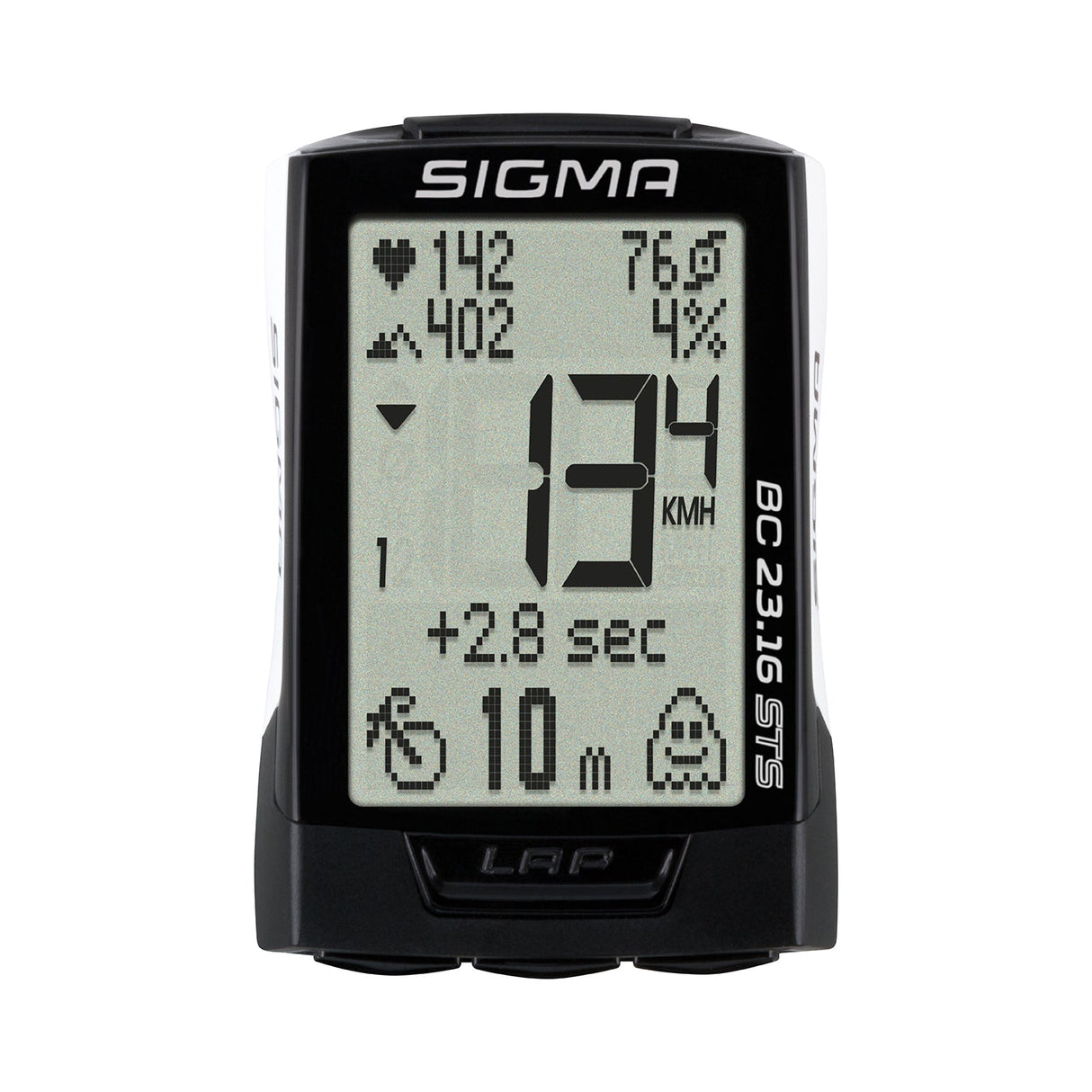 (BLOWOUT SALE!) SIGMA Bicycle Computers - BC 23.16 STS digital wireless (White) (02316)
