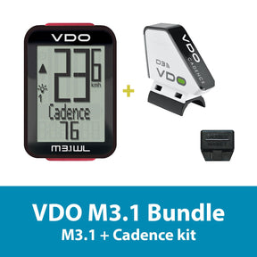 VDO Bicycle Computer M3.1 (wireless) bundle w/ cadence