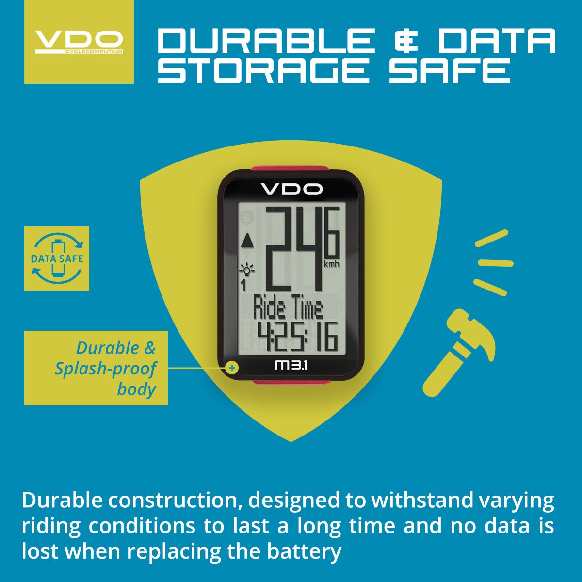 VDO Bicycle Computer M3.1 (wireless) bundle w/ cadence