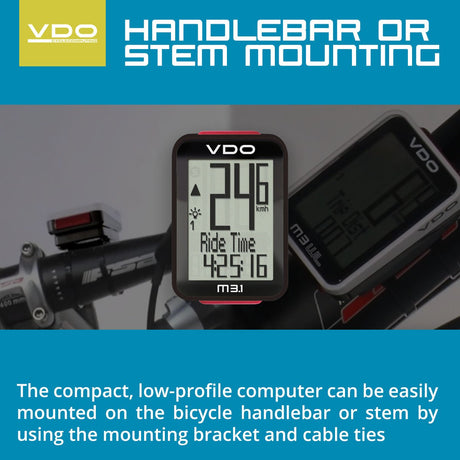 VDO Bicycle Computer M3.1 (wireless) bundle w/ cadence